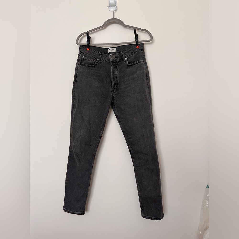 Nico High Rise in Ceremony Agolde Jeans, Dark Grey  - Size 28